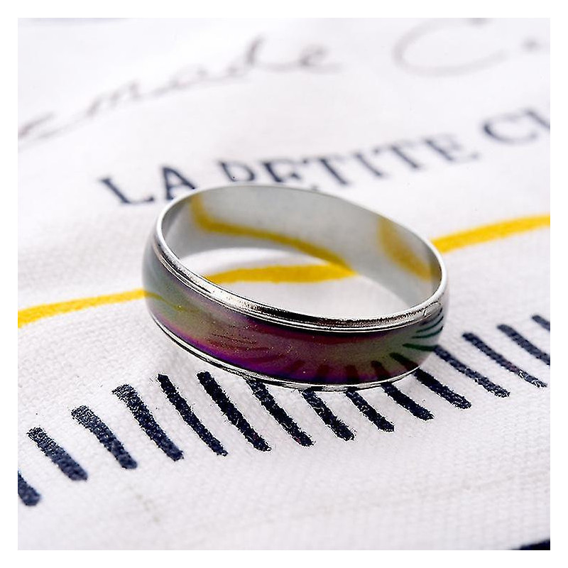 Discoloration Temperature Measurement Temperature Control Ring Fashion Couple Ring Personality Discoloration (5pcs)