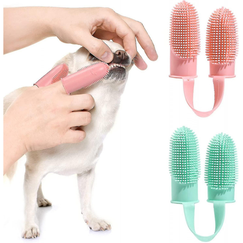 (2pcs-yellow)dog Toothbrush 4-piece Pack Cat Finger Toothbrush Pet Teeth Cleaning Set Soft Bristles For Easy [...]