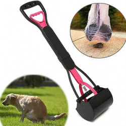 ZHOUBA Long Handle Dog Pooper Scooper Plastic Pet Waste Clean Pickup Tool Poop Picker