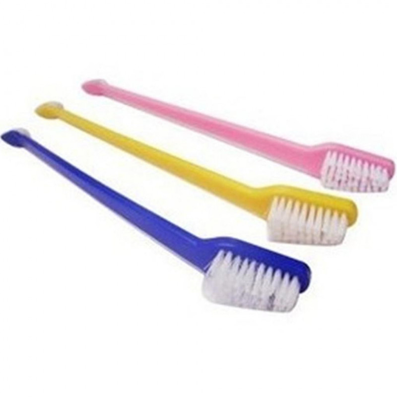 Random Color Double Head Soft Pet Toothbrush Puppy Care Cleaning