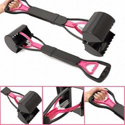 ZHOUBA Long Handle Dog Pooper Scooper Plastic Pet Waste Clean Pickup Tool Poop Picker