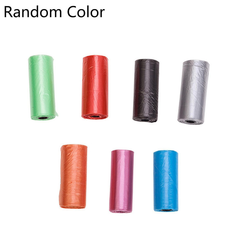 ZHOUBA 4Rolls/60Pcs Dog Bags Solid Color Leak-proof Eco-friendly Pet Waste Bags for Home