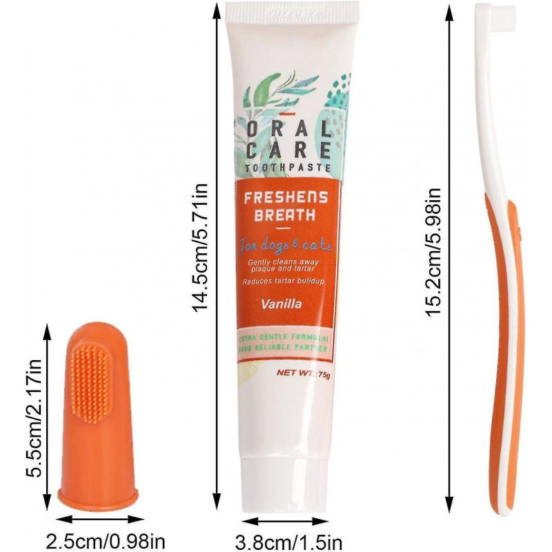 Pet Toothpaste And Toothbrush, Puppy Tooth Brushing Kit Small Dog, Dog Toothbrush Toothpaste And Finger Brush Set