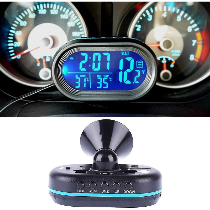 Nouveau, approprié Thermomètre de voiture Horloge électronique numérique Véhicules de voiture Jauge de voltmètre à [...]