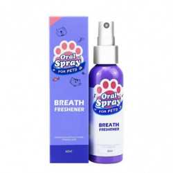 60ml Pet Spray Chien Soins bucco-dentaires Mauvaise haleine Nettoyage des dents Assainisseur Plaque Remover [...]