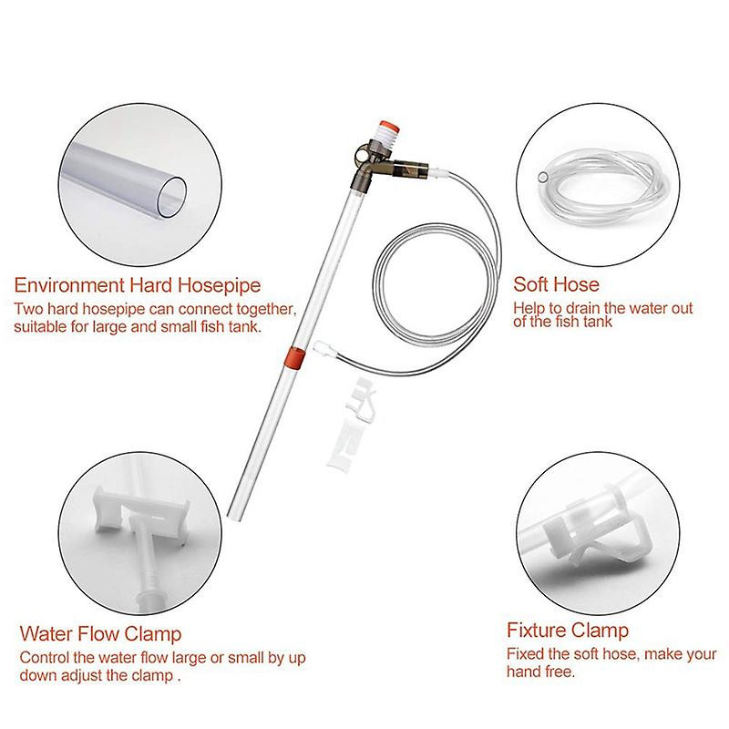 Aquarium - Fish Tank Sand Kit With -pressing Button And Adjustable Water Controller For Fish Tank S