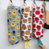 Flower Pattern Garbage Bag Storage Holder Collapsible Fabric Storage Dispenser Garbage Bag Organizer