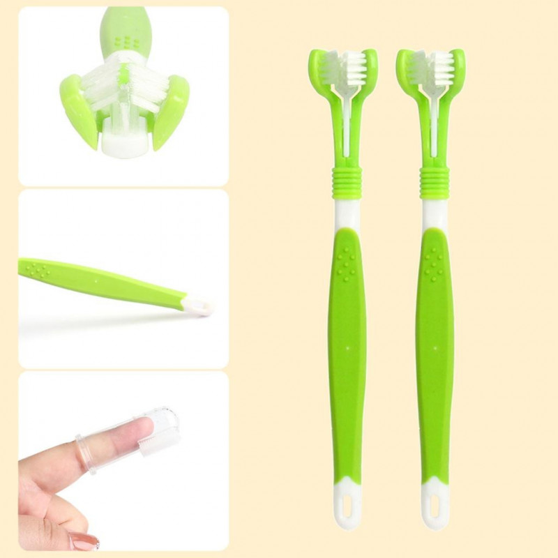 Double-sided Heads Pet Toothbrush Molar Fingerbrush Dogs And Cat Dental Care
