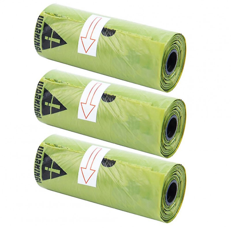 ZHOUBA 1/3/8 Roll Biodegradable Paws Print Pet Dog Poop Bags Cats Waste Garbage Pouch