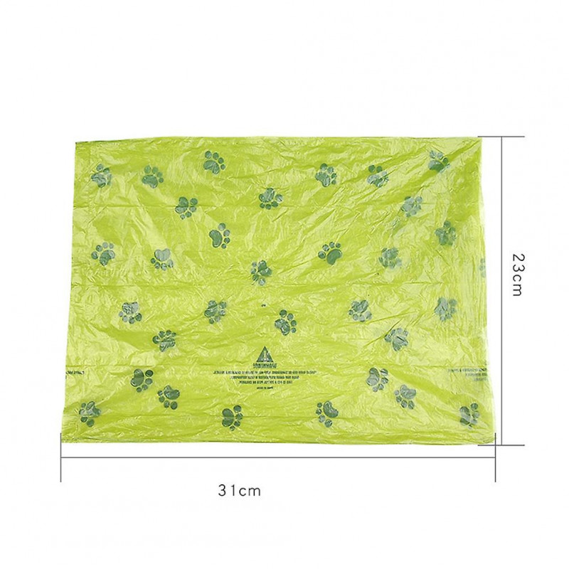 ZHOUBA 1/3/8 Roll Biodegradable Paws Print Pet Dog Poop Bags Cats Waste Garbage Pouch