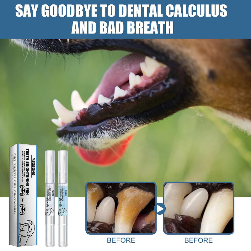 2 Pack Pets Dog Teeth Cleaning Whitening Pen Teeth Cleaning Pen Dogs Cats