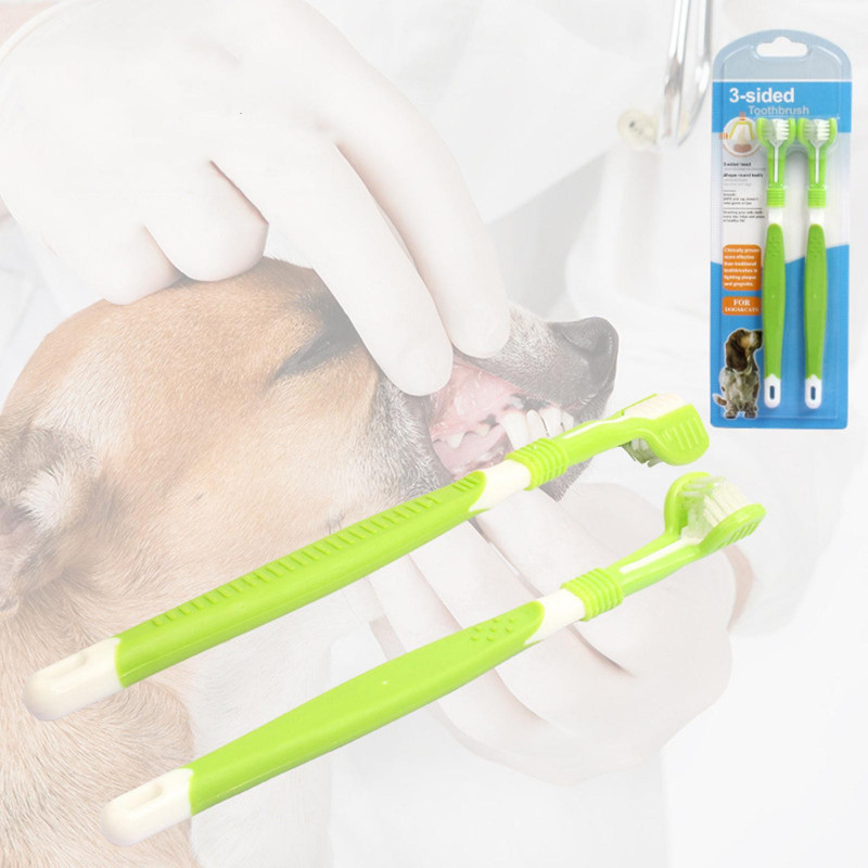 Toothbrush For Pet For Nano Toothbrush Three-sided Bristle For Oral Care
