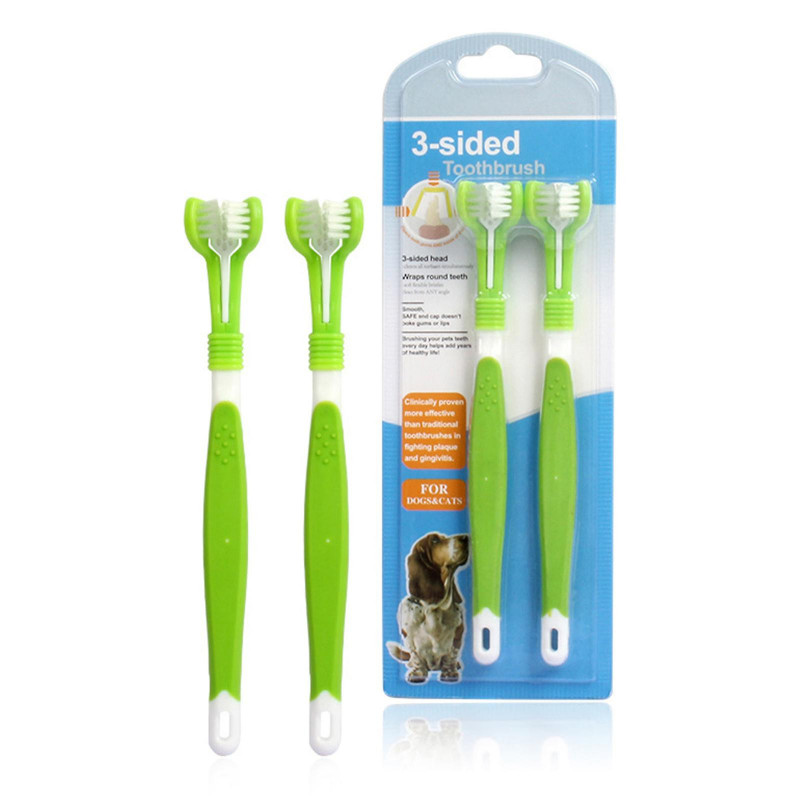 Toothbrush For Pet For Nano Toothbrush Three-sided Bristle For Oral Care