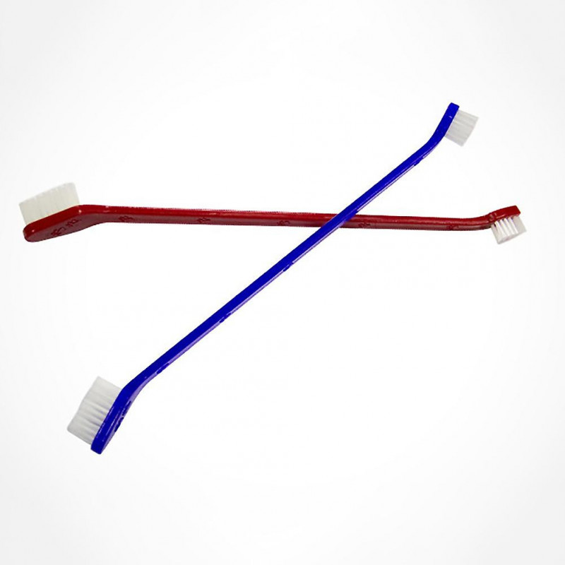 3 x Double-end Toothbrush Pet Dog Puppy Dental Oral Teeth Cleaning Care Soft Brush