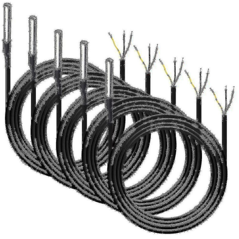 5pcs Waterproof Ds18b20 Temperature Sensor, Digital Temperature Thermal Cable Temperature (-55- +1
