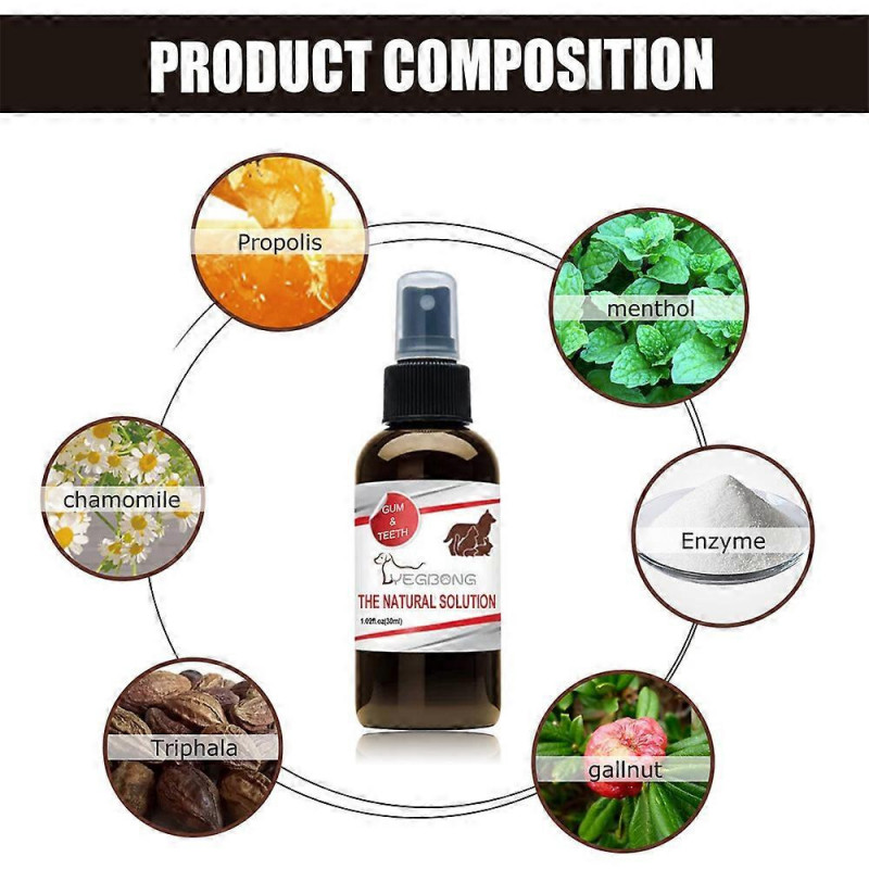 Pet Oral Spray Teeth Cleaning For Dogs & Cats Bad Breath Tartar Plaque Removal Teeth Cleaning Spray