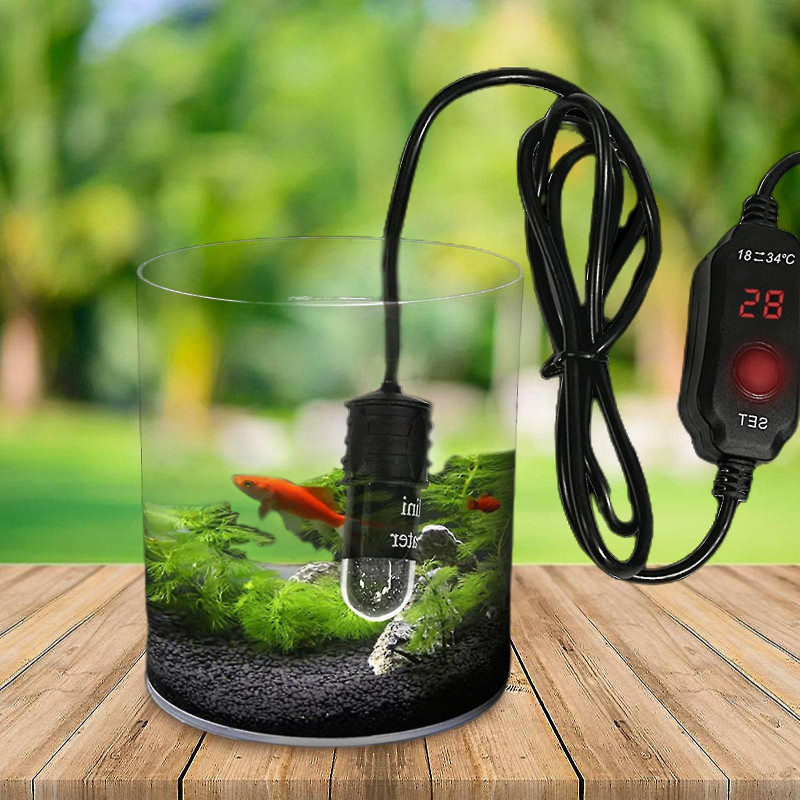 Réglable 10w Mini Aquarium Chauffage Submersible Fish Tank Heater avec Affichage Numérique Thermostat Pour 1-3 [...]