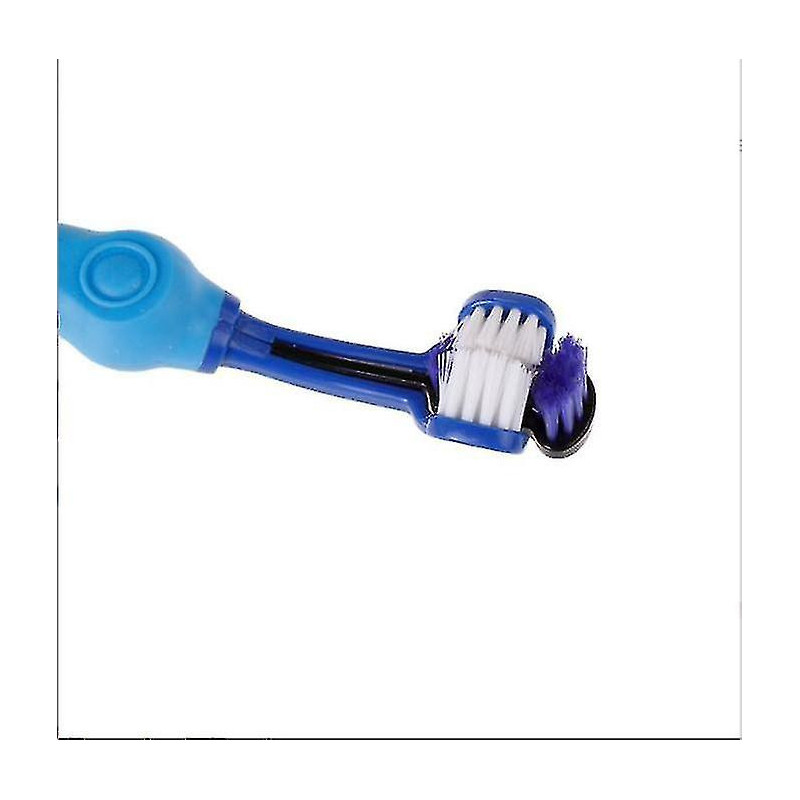 2pcs 3-sided Pet Toothbrush Dog Toothbrush Removing Bad