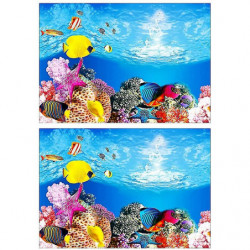 2 Pcs Double Face Fish Tank Wallpaper Fish Tank Backdrop Décoration Paper Pvc Reptile Box Auto-adhésif Fond pour [...]