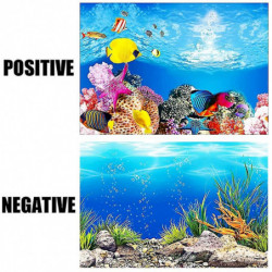 2 Pcs Double Face Fish Tank Wallpaper Fish Tank Backdrop Décoration Paper Pvc Reptile Box Auto-adhésif Fond pour [...]