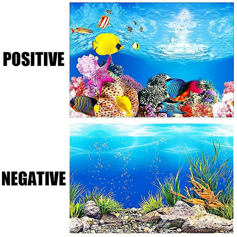 2 Pcs Double Face Fish Tank Wallpaper Fish Tank Backdrop Décoration Paper Pvc Reptile Box Auto-adhésif Fond pour [...]