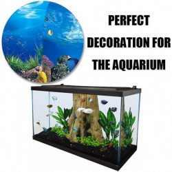 2 Pcs Double Face Fish Tank Wallpaper Fish Tank Backdrop Décoration Paper Pvc Reptile Box Auto-adhésif Fond pour [...]