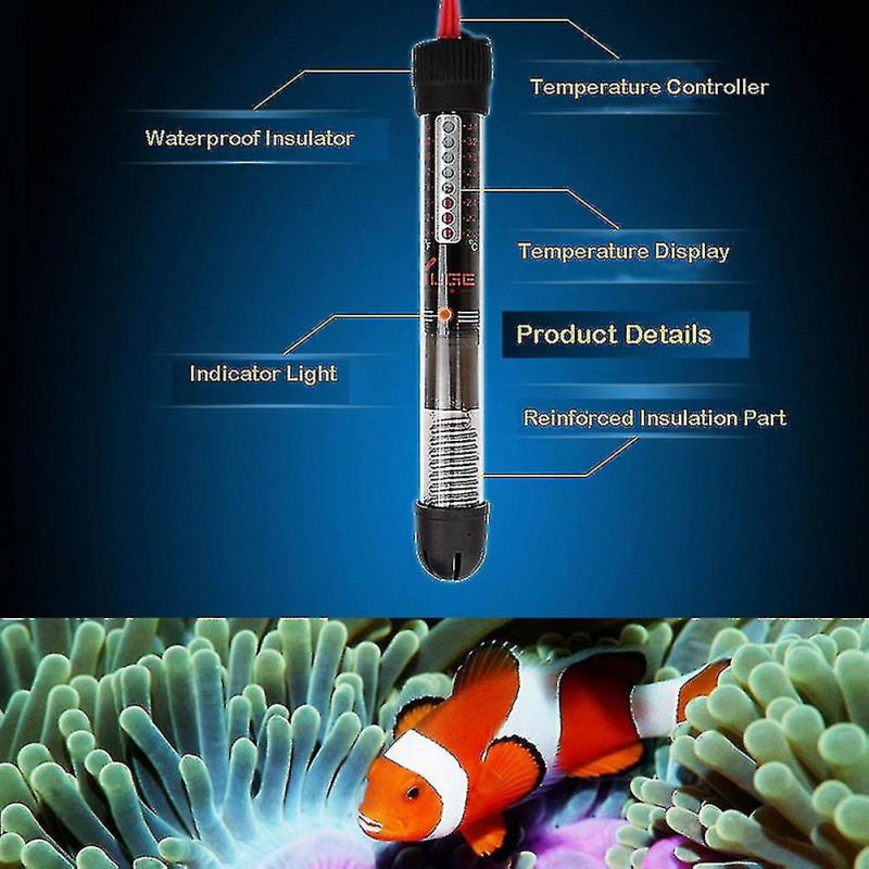 Aquarium Water Heater Rod Pet Fish Tank Temperature Adjustment Thermal Bar Tool