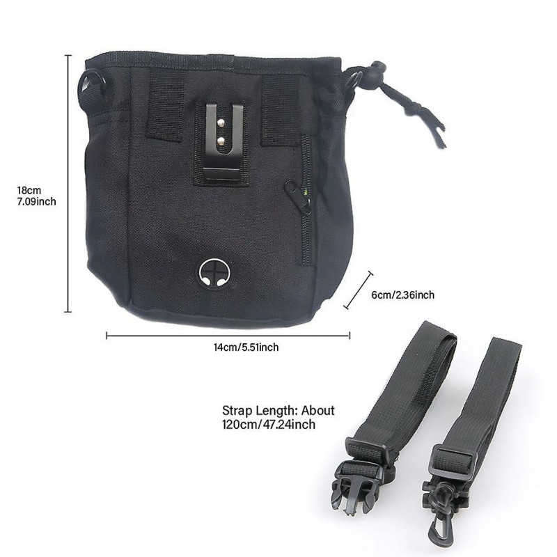 Dog Treat Pouch Waist Pack Adjustable Belt Snack Storage With Poop Bag Holder