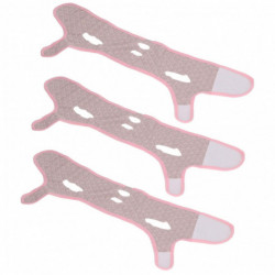 Face Slimmer Tape 3PCS Reusable V Shape Ergonomic Breathable Soft Comfortable Bandage Pink