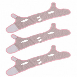 Face Slimmer Tape 3PCS Reusable V Shape Ergonomic Breathable Soft Comfortable Bandage Pink