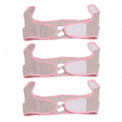 Face Slimmer Tape 3PCS Reusable V Shape Ergonomic Breathable Soft Comfortable Bandage Pink