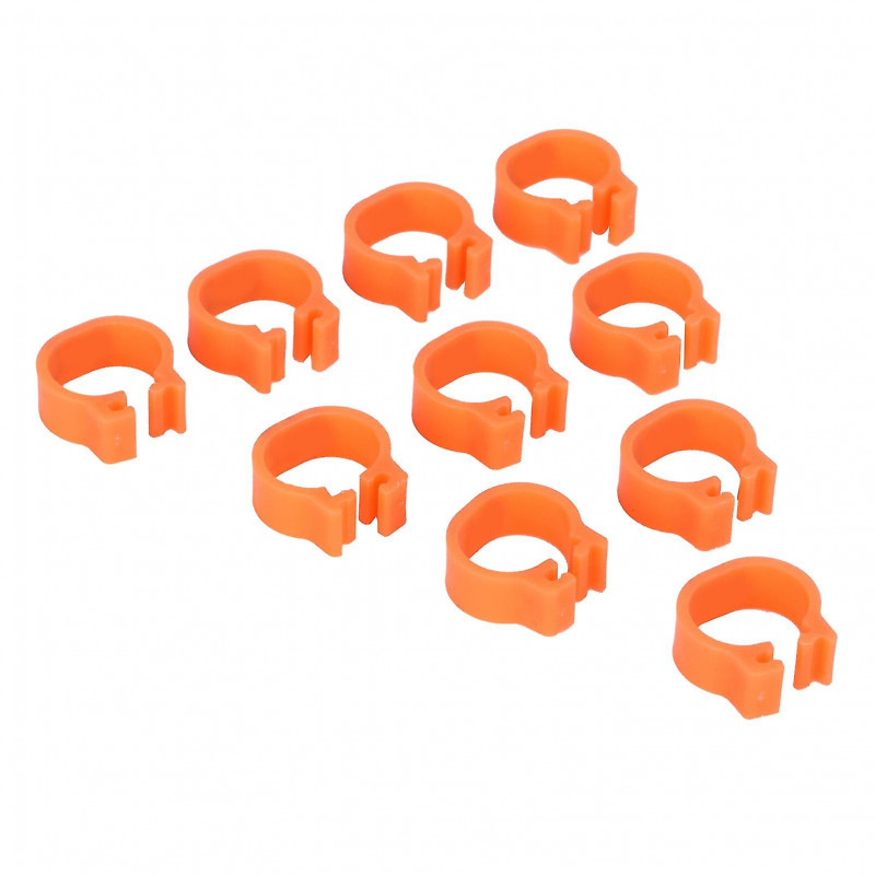 Birds Foot Rings 100pcs Number Identification Pigeon Leg Bands Poultry Clip Orange