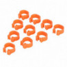 Birds Foot Rings 100pcs Number Identification Pigeon Leg Bands Poultry Clip Orange