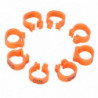 Birds Foot Rings 100pcs Number Identification Pigeon Leg Bands Poultry Clip Orange
