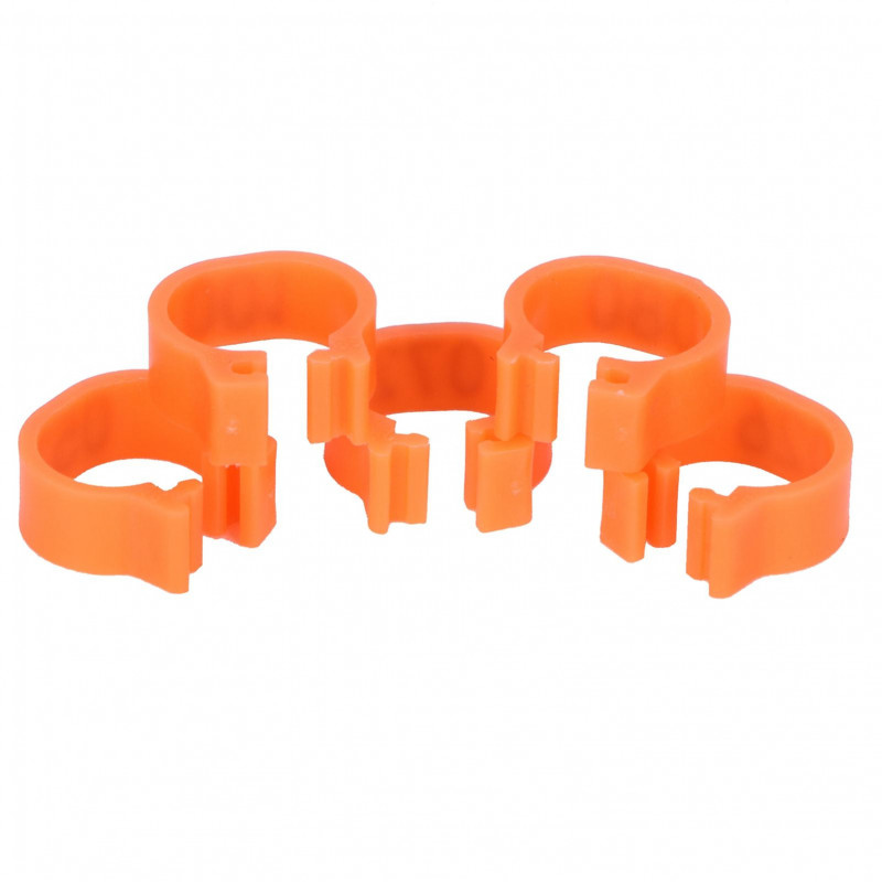 Birds Foot Rings 100pcs Number Identification Pigeon Leg Bands Poultry Clip Orange