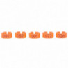 Birds Foot Rings 100pcs Number Identification Pigeon Leg Bands Poultry Clip Orange
