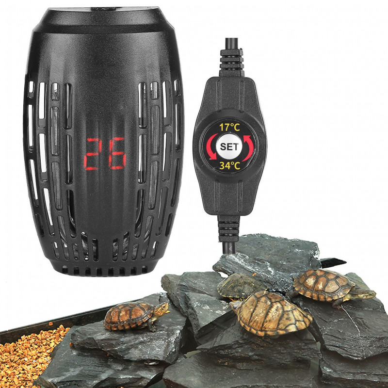 Mini Heating Rod for Fish Tank with Automatic Thermostat 50W EU 220V Low Water Tortoise Use