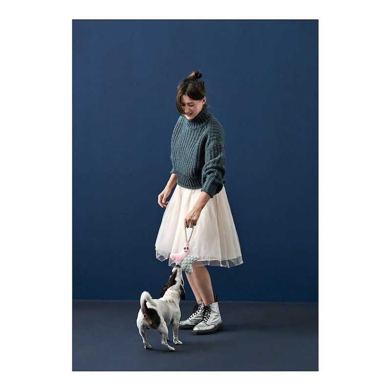 Dog chewing toy Hunter Salima Fluffy toy With string Pink Puppies