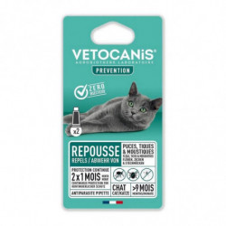 Anti-parasites Vetocanis Cat 2 unités Anti-parasites Vetocanis Cat 2 unités