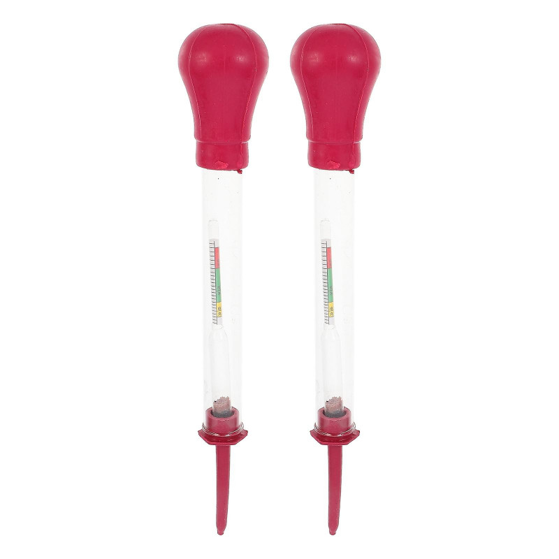 2pcs Suction Type Battery Electrolytic Hydrometer Electro-hydraulic Density Meter