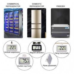 Lcd Digital Fridge Freezer Thermometer, Wall Hang Stand Magnet Waterproof Refrigerator Frost Alert Temperature [...]