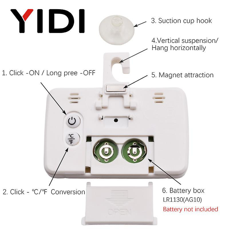 Lcd Digital Fridge Freezer Thermometer, Wall Hang Stand Magnet Waterproof Refrigerator Frost Alert Temperature [...]