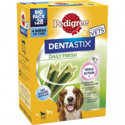 Pedigree Dentastix Fresh Daily Dental Chews Medium Dog Treat 28 Sticks