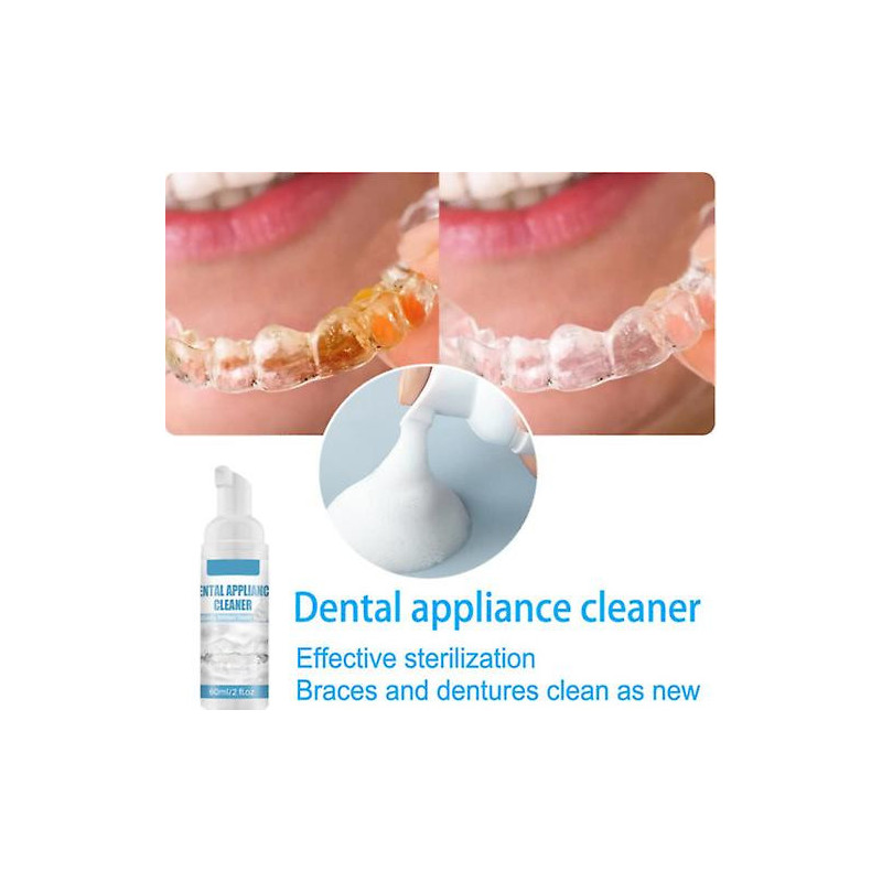Teeth Cleansing Whitening Mousse Baking Soda Toothpaste Foam Removes Stains Fresh Breath Dental Care Tools 60ml