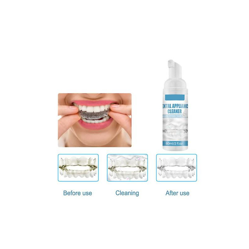 Teeth Cleansing Whitening Mousse Baking Soda Toothpaste Foam Removes Stains Fresh Breath Dental Care Tools 60ml