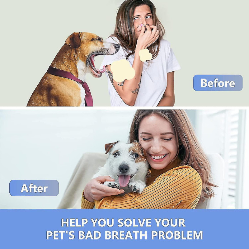 Dog Breath Freshener, Natural Fresh Breath Spray For Dog Cat, Teeth Cleaning Spray With Aloe Vera Reduce Plaque Tartar