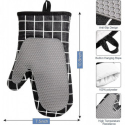 Ofenhandschuhe, Hitzebestndige Topfhandschuhe Silikon Und Baumwolle, Siliko