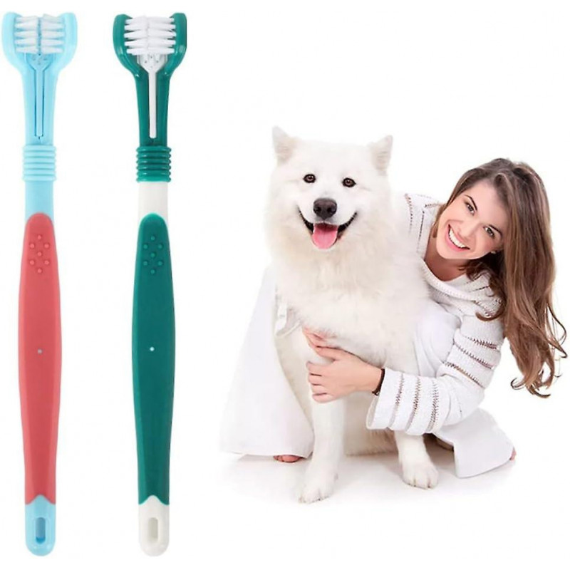 2 Piece Pet Toothbrush Set, Dog Toothbrush Finger Covers Silicone finger covers