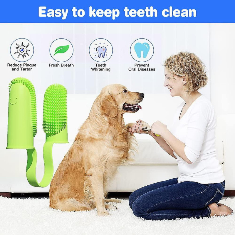 Dog Toothbrush 3pcs Dog Toothbrush, Silicone Dog Toothbrush, Pet Toothbrush