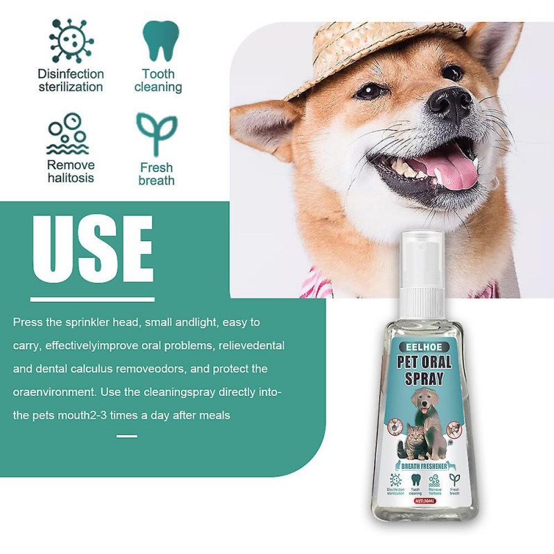 Pets Fresh Breath Spray Provides Control Oral Care Spray Without Brushing